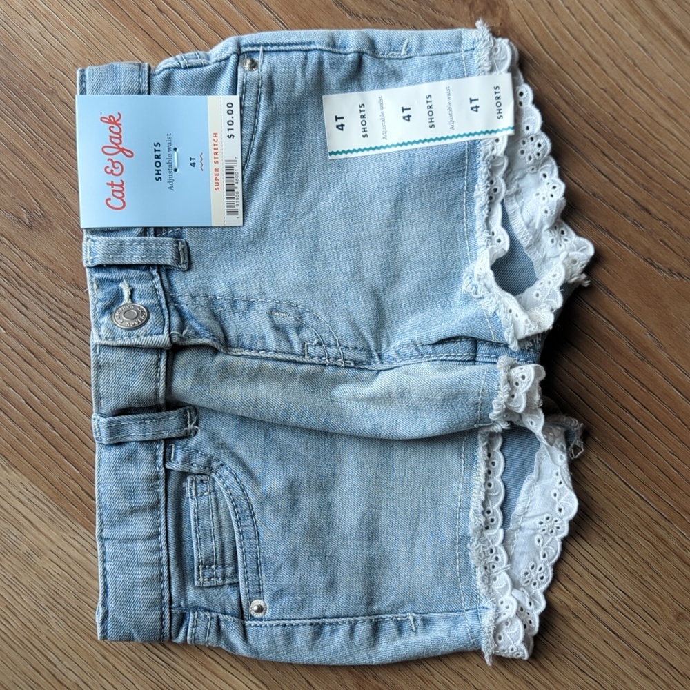 Cat & Jack Jean Shorts NWT